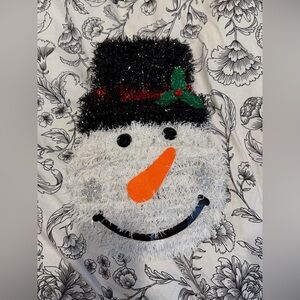 Sparkly Snowman Head Decor